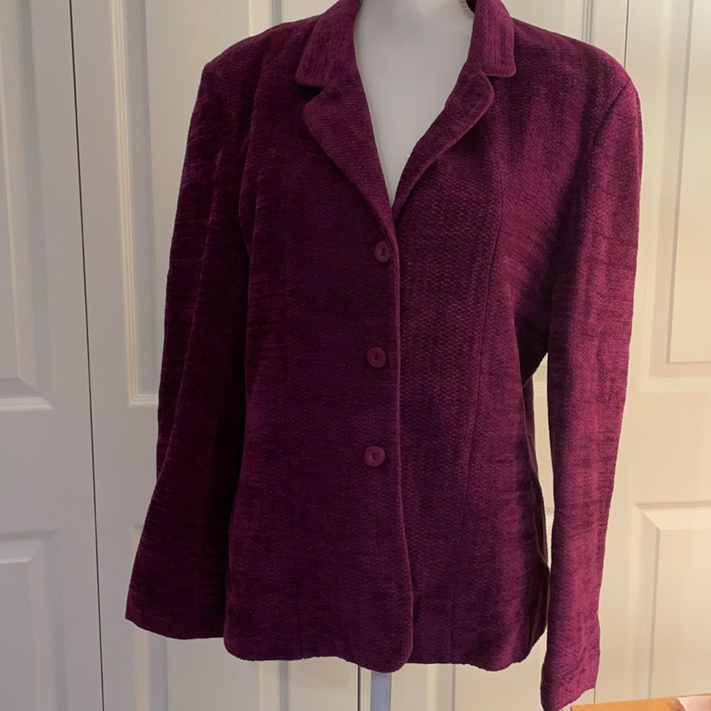 Joan Leslie Women’s SZ 12 Maroon Blazer/Jacket